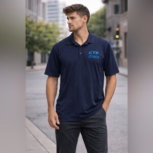 CORE365 GTA dnata Navy Polo Shirt Men’s Approx. XL Embroidered Logo
